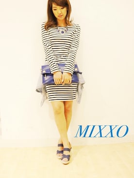 「ワンピース（ワンピース、ホワイト系）」を使った、MIXXO_natsuさん（レディース・160cm）の春コーディネート