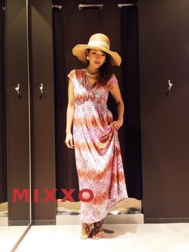 「MIXXO（ミッソ）のアイテム（サンダル）」を使った、MIXXO_natsuさん（レディース・160cm）の春コーディネート