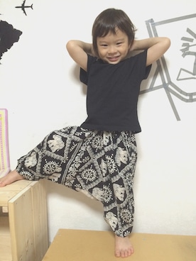 「エスニック」｜「アイテム（セットアップ）」を使った、ACOさん（キッズ・100cm）の夏コーディネート