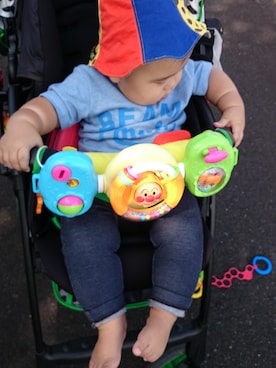 「BEAMS（ビームス）のアイテム（Tシャツ/カットソー、ブルー系）」を使った、AI♡AKIRAさん（レディース・158cm）の秋コーディネート