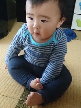 「GAP（ギャップ）のアイテム（Tシャツ/カットソー、ブルー系）」を使った、AI♡AKIRAさん（レディース・158cm）の秋コーディネート