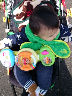 「西松屋（ニシマツヤ）のアイテム（Tシャツ/カットソー、ブラック系）」を使った、AI♡AKIRAさん（レディース・158cm）の秋コーディネート