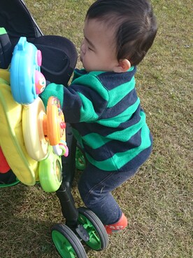 「OLD NAVY（オールドネイビー）のアイテム（パーカー、グリーン系）」を使った、AI♡AKIRAさん（レディース・158cm）の秋コーディネート