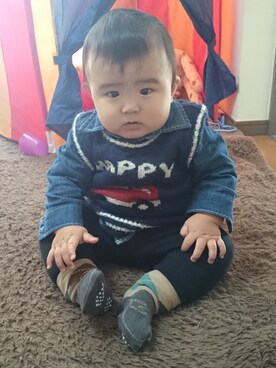 「西松屋（ニシマツヤ）のアイテム（ベスト、ブラック系）」を使った、AI♡AKIRAさん（レディース・158cm）の秋コーディネート