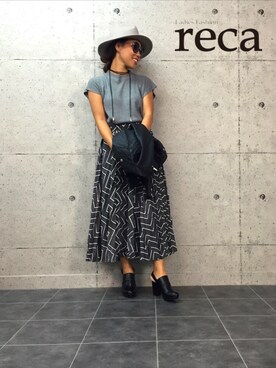 「reca（レカ）のアイテム（その他アウター）」を使った、recastaffさん（レディース・154cm）の秋コーディネート
