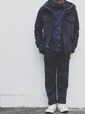 「MUJI」｜「アイテム（ダウンジャケット/コート）」を使った、MR.BRAINさん（メンズ・173cm）の冬コーディネート