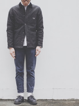 「carhartt」｜「アイテム（その他シューズ）」を使った、MR.BRAINさん（メンズ・173cm）の冬コーディネート