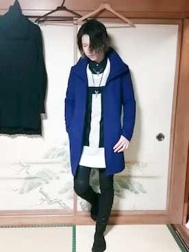 「NO ID.（ノーアイディ）のアイテム（ダウンジャケット/コート）」を使った、宮内駿さん（メンズ・177cm）の冬コーディネート