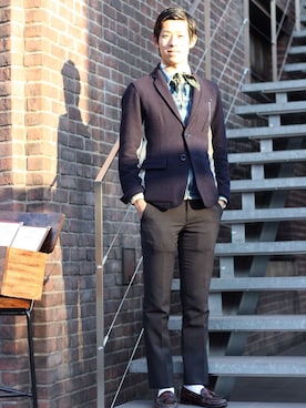 「Steven Alan」｜「アイテム（デニムジャケット）」を使った、Katsuya Abeさん（メンズ・178cm）の春コーディネート