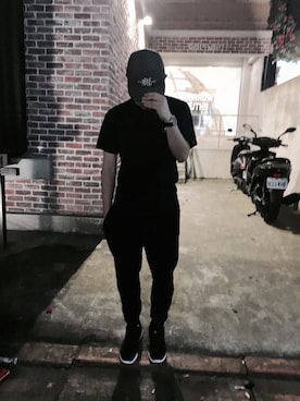 「MADNESSのアイテム（帽子）」を使った、Markさん（メンズ・175cm）の春コーディネート