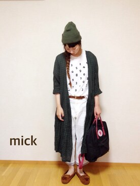 「LE JUN（ルジュン）のアイテム（バックパック/リュック）」を使った、micktenさん（レディース・158cm）の夏コーディネート