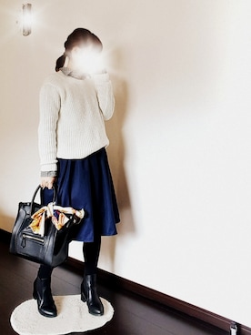 「タータンチェック」｜gumiさん（レディース・154cm）の冬コーディネート