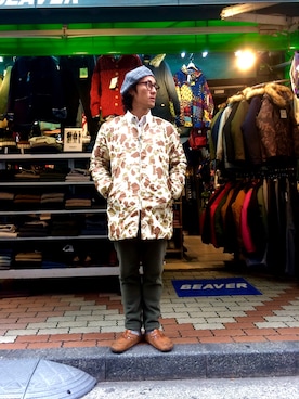 「AlexanderLeeChang（アレキサンダーリーチャン）のアイテム（ブルゾン）」を使った、粕谷さん（メンズ・180cm）の秋コーディネート