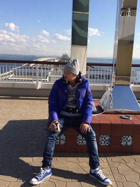 「Hurley （ハーレー）のアイテム（ダウンジャケット/コート）」を使った、⛪️akilla⛪️さん（メンズ・172cm）の冬コーディネート