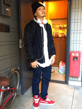 「H&M（エイチ・アンド・エム）のアイテム（ジャケット/アウター）」を使った、⛪️akilla⛪️さん（メンズ・172cm・20代）の秋コーディネート