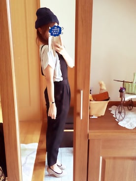 「Luz Llena（ラズレナ）のアイテム（Tシャツ/カットソー、グレー系）」を使った、sssssさん（レディース・163cm）の秋コーディネート