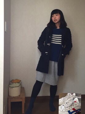「Crisp（クリスプ）のアイテム（ダッフルコート）」を使った、haruさん（レディース・162cm）の冬コーディネート