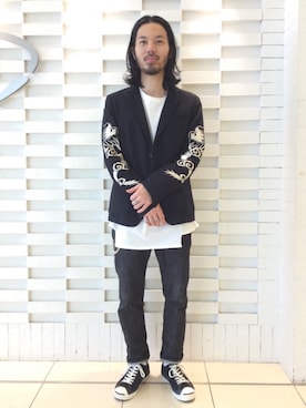 「UNUSED」｜「アイテム（財布/小物）」を使った、ShINpEIさん（メンズ・170cm）の秋コーディネート
