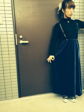 「アイテム（その他ヘアアクセサリー、ホワイト系）」を使った、otome.masacoさん（レディース・153cm）の冬コーディネート