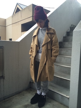 「STYLENANDA（スタイルナンダ）のアイテム（トレンチコート）」を使った、otome.masacoさん（レディース・153cm）の秋コーディネート