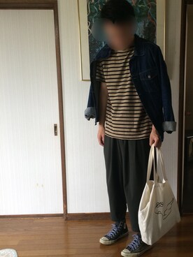 「MHL.」｜「アイテム（デニムジャケット）」を使った、Kさん（メンズ・175cm）の秋コーディネート