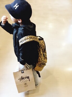 「アイテム（ナイロンジャケット）」を使った、_rikui_さん（キッズ・110cm）の冬コーディネート