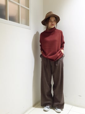 「archives（アルシーヴ）のアイテム（パンツ）」を使った、まるこさん（レディース・150cm）の秋コーディネート