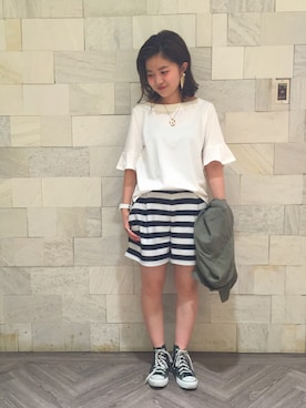 「archives（アルシーヴ）のアイテム（パンツ）」を使った、まるこさん（レディース・150cm）の春コーディネート