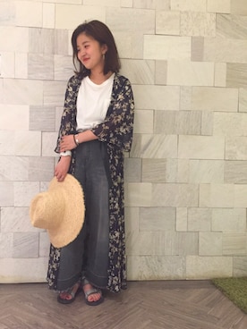 「アイテム（帽子）」を使った、まるこさん（レディース・150cm・20代）の春コーディネート