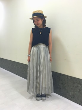 「アイテム（帽子）」を使った、まるこさん（レディース・150cm・20代）の春コーディネート