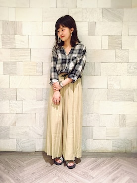 「アキコーデ」｜まるこさん（レディース・150cm）の夏コーディネート