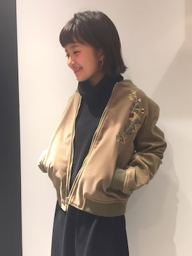 「archives（アルシーヴ）のアイテム（ジャケット/アウター）」を使った、まるこさん（レディース・150cm）の秋コーディネート