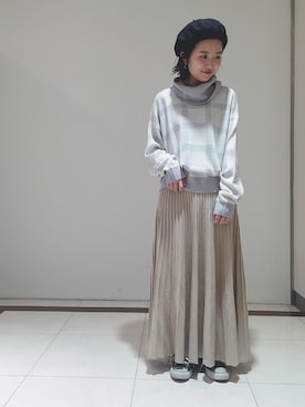 「archives（アルシーヴ）のアイテム（スカート）」を使った、まるこさん（レディース・150cm）の秋コーディネート