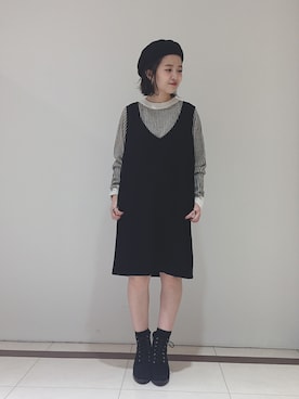 「archives（アルシーヴ）のアイテム（ブーツ）」を使った、まるこさん（レディース・150cm）の秋コーディネート