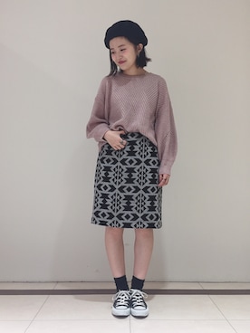「アイテム（帽子）」を使った、まるこさん（レディース・150cm・20代）の秋コーディネート