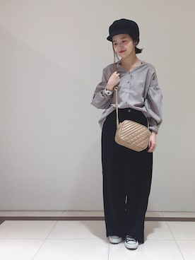 「チェーンバッグ」｜まるこさん（レディース・150cm・20代）の秋コーディネート