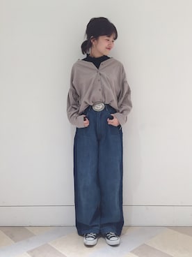 「archives（アルシーヴ）のアイテム（パンツ）」を使った、まるこさん（レディース・150cm）の冬コーディネート