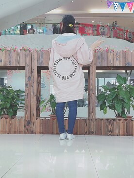 「アイテム（ピーコート、ピンク系）」を使った、Lynn.さん（レディース・165cm）の秋コーディネート