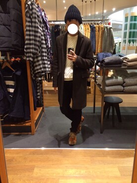 「whoopEE（フーピー）のアイテム」を使った、Masaya.さん（メンズ・173cm）の冬コーディネート