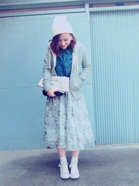 「Another Edition」｜「アイテム（パーカー）」を使った、sindieさん（レディース・149cm）の春コーディネート