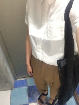 「UBIQ（ユービック）のUBIQ / PLATFORM SANDAL（サンダル）」を使った、K_02_さん（レディース・155cm）の夏コーディネート