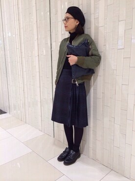 「O'NEILL（オニール）のアイテム」を使った、潮田あかりさん（レディース・166cm）の冬コーディネート