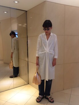 「RAW FUDGE（ローファッジ）のアイテム」を使った、潮田あかりさん（レディース・166cm）の秋コーディネート