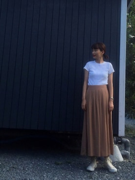 「RAW FUDGE（ローファッジ）のアイテム」を使った、潮田あかりさん（レディース・166cm）の秋コーディネート
