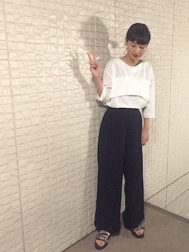 「RAW FUDGE（ローファッジ）のアイテム」を使った、潮田あかりさん（レディース・166cm）の秋コーディネート