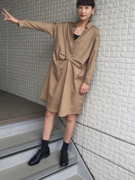 「RAW FUDGE（ローファッジ）のアイテム」を使った、潮田あかりさん（レディース・166cm）の秋コーディネート