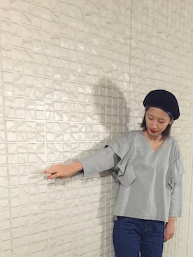 「RAW FUDGE（ローファッジ）のアイテム」を使った、潮田あかりさん（レディース・166cm）の秋コーディネート