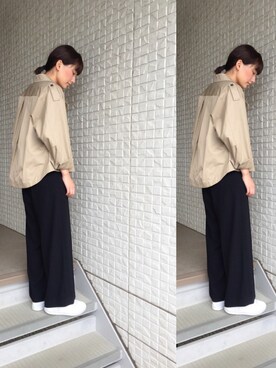 「RAW FUDGE（ローファッジ）のアイテム（ジャケット/アウター）」を使った、潮田あかりさん（レディース・166cm）の秋コーディネート