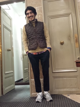 「GITMAN BROS.（ギットマンブラザーズ）のアイテム」を使った、川本 尚靖さん（メンズ・175cm・20代）の冬コーディネート