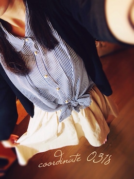 「PRIME PATTERN（プライムパターン）のアイテム（トップス）」を使った、なぎささん（レディース・164cm）の春コーディネート